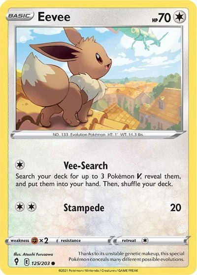 Eevee (SWSH07: Evolving Skies) Near Mint - Nick Nack's Full Frontal Attack