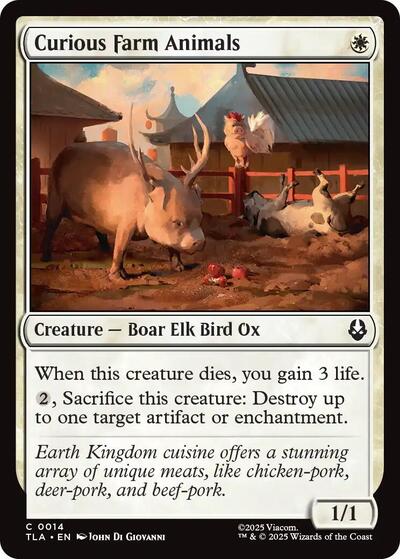 Curious Farm Animals (Avatar: The Last Airbender) Near Mint - Nick Nack's Full Frontal Attack