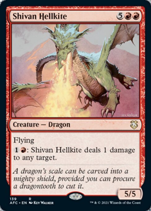 Shivan Hellkite (Commander 2021 Forgotten Realms) Near Mint - Nick Nack's Full Frontal Attack