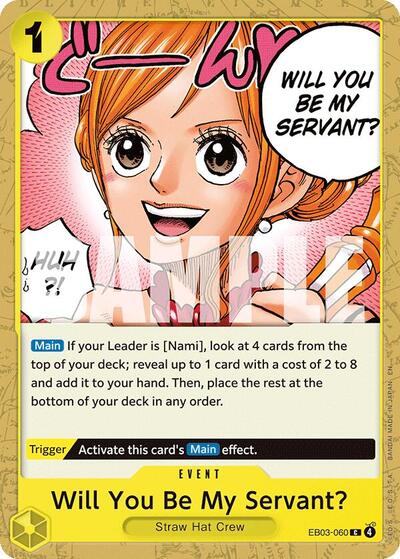 Will You Be My Servant? (Extra Booster: One Piece Heroines Edition) Near Mint - Nick Nack's Full Frontal Attack