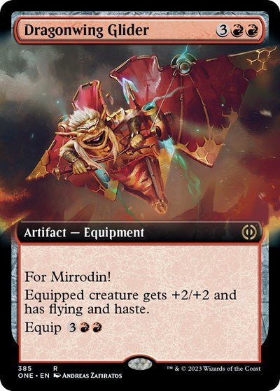 Dragonwing Glider (Extended Art) (Phyrexia: All Will Be One) Near Mint Foil - Nick Nack's Full Frontal Attack