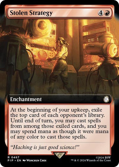Stolen Strategy (Extended Art) (Universes Beyond: Fallout) Near Mint Foil - Nick Nack's Full Frontal Attack