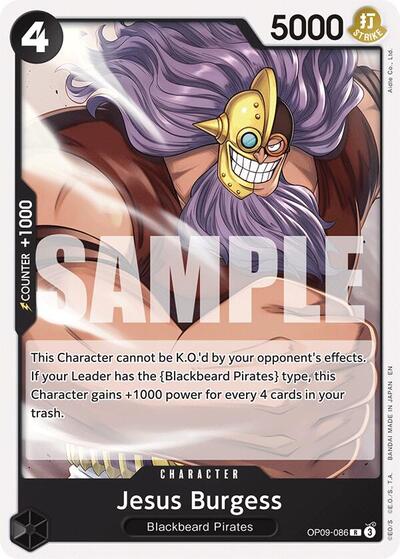Jesus Burgess (Reprint) (Starter Deck 27: BLACK Marshall.D.Teach) Near Mint - Nick Nack's Full Frontal Attack