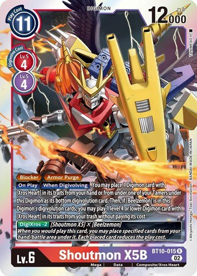 Shoutmon X5B (Xros Encounter) Near Mint Foil - Nick Nack's Full Frontal Attack