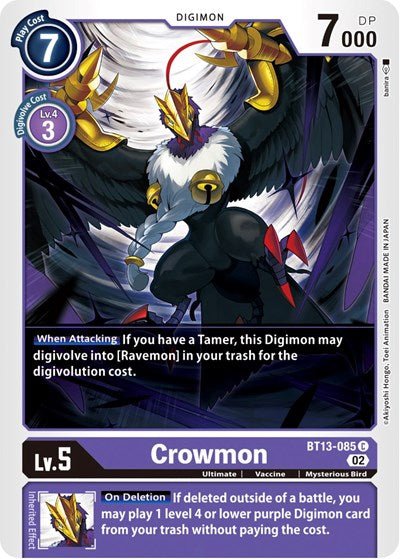 Crowmon (Versus Royal Knights) Near Mint - Nick Nack's Full Frontal Attack