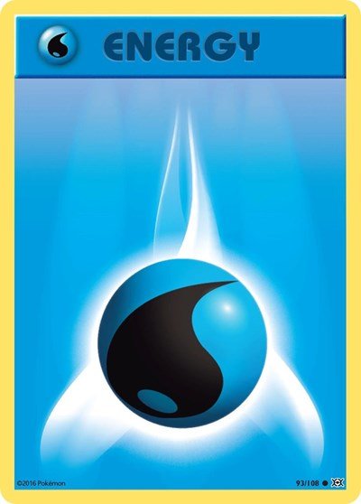 Water Energy (XY - Evolutions) Medium Play Reverse Holofoil - Nick Nack's Full Frontal Attack