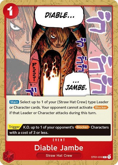 Diable Jambe (Starter Deck 1: Straw Hat Crew) Near Mint - Nick Nack's Full Frontal Attack