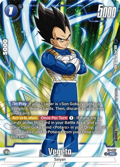 Vegeta FP-087 (Tournament Pack 11) (Tournament and Championship Promos) Near Mint Holofoil - Nick Nack's Full Frontal Attack