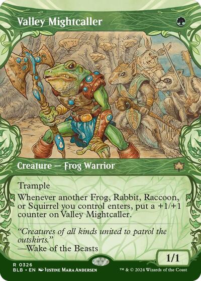 Valley Mightcaller (Showcase) (Bloomburrow) Near Mint Foil - Nick Nack's Full Frontal Attack