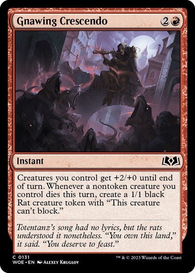 Gnawing Crescendo (Wilds of Eldraine) Near Mint - Nick Nack's Full Frontal Attack
