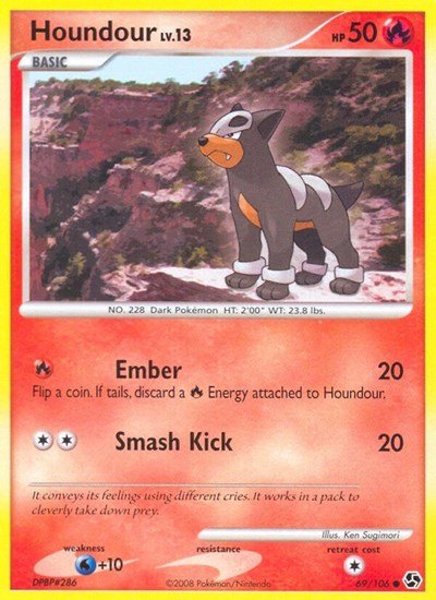 Houndour (Great Encounters) Light Play - Nick Nack's Full Frontal Attack