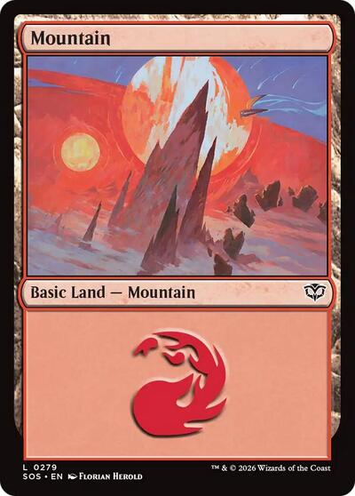 Mountain (0279) (Secrets of Strixhaven) Near Mint Foil