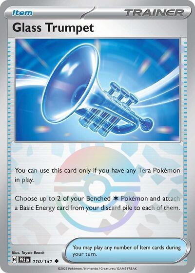Glass Trumpet (Poke Ball Pattern) (SV: Prismatic Evolutions) Near Mint Holofoil - Nick Nack's Full Frontal Attack