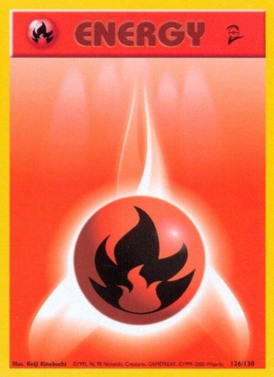 Fire Energy (Base Set 2) Light Play - Nick Nack's Full Frontal Attack