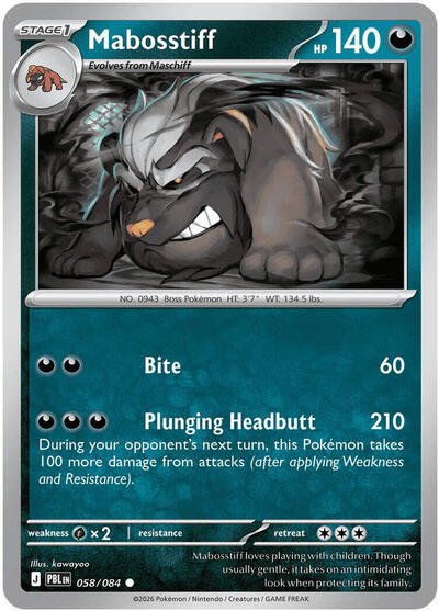 Mabosstiff (ME05: Pitch Black) Near Mint - Nick Nack's Full Frontal Attack