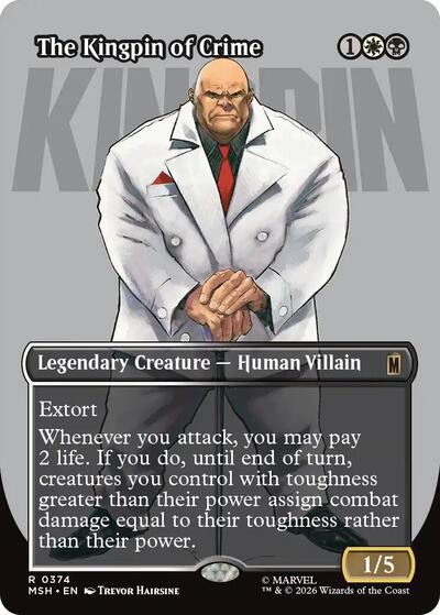 The Kingpin of Crime (Borderless) (0374) (Marvel Super Heroes) Near Mint Foil - Nick Nack's Full Frontal Attack