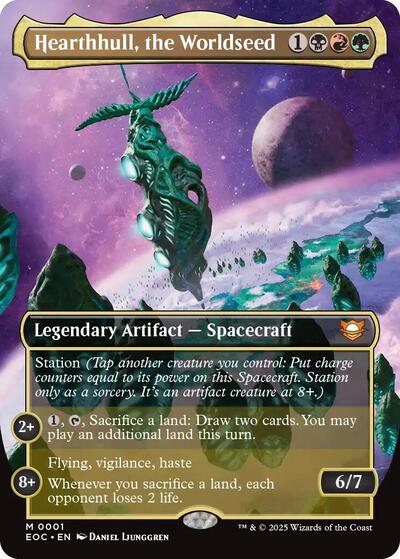 Hearthhull, the Worldseed (Borderless) (Commander: Edge of Eternities) Near Mint Foil - Nick Nack's Full Frontal Attack