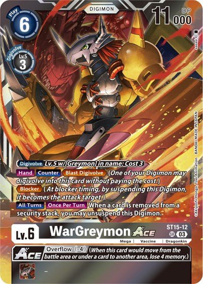 WarGreymon ACE (Starter Deck 15: Dragon of Courage) Near Mint Foil - Nick Nack's Full Frontal Attack