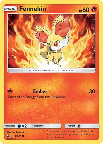 Fennekin (14) (SM - Forbidden Light) Near Mint - Nick Nack's Full Frontal Attack