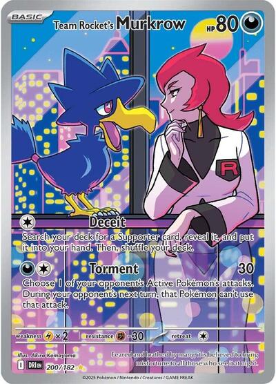 Team Rocket's Murkrow - 200 (SV10: Destined Rivals) Near Mint Holofoil