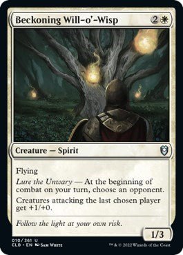 Beckoning Will-o'-Wisp (Commander Legends: Battle for Baldur's Gate) Near Mint - Nick Nack's Full Frontal Attack