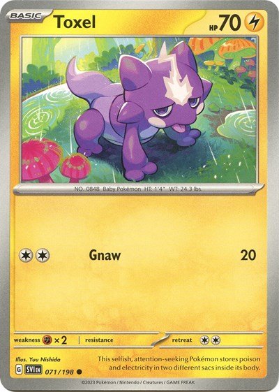 Toxel (Scarlet and Violet: Base Set) Near Mint - Nick Nack's Full Frontal Attack