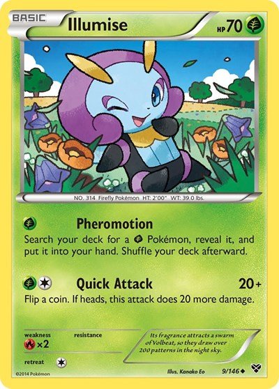 Illumise (XY Base Set) Heavy Play - Nick Nack's Full Frontal Attack