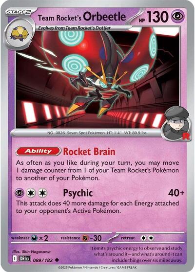 Team Rocket's Orbeetle - 089 (SV10: Destined Rivals) Near Mint - Nick Nack's Full Frontal Attack
