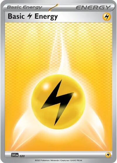 Basic Lightning Energy - 020 (SVE: Scarlet & Violet Energies) Near Mint - Nick Nack's Full Frontal Attack