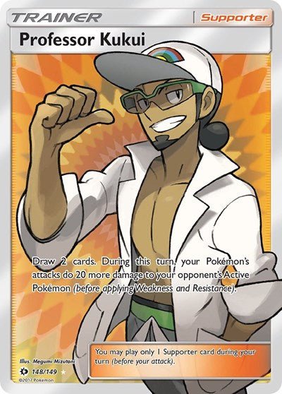 Professor Kukui (Full Art) (SM Base Set) Near Mint Holofoil - Nick Nack's Full Frontal Attack