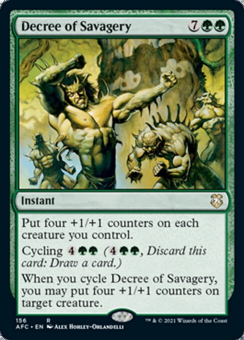 Decree of Savagery (Commander 2021 Forgotten Realms) Near Mint - Nick Nack's Full Frontal Attack