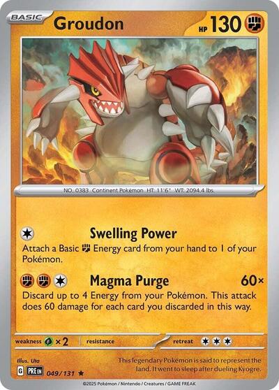 Groudon (SV: Prismatic Evolutions) Near Mint Holofoil - Nick Nack's Full Frontal Attack