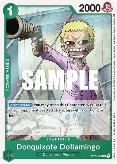 Donquixote Doflamingo (028) (Awakening of the New Era) Near Mint - Nick Nack's Full Frontal Attack