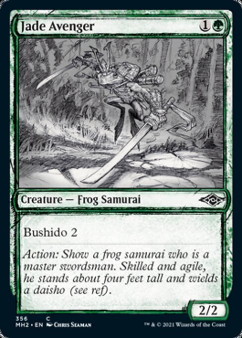 Jade Avenger (Showcase) (Modern Horizons 2) Near Mint - Nick Nack's Full Frontal Attack