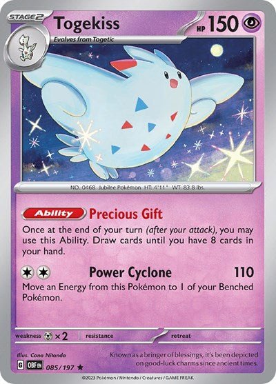 Togekiss (Scarlet and Violet: Obsidian Flames) Near Mint Holofoil - Nick Nack's Full Frontal Attack