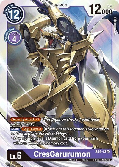 CresGarurumon (Starter Deck 06: Venomous Violet) Near Mint Foil - Nick Nack's Full Frontal Attack