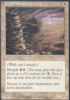 Crude Rampart (Onslaught) Light Play Foil - Nick Nack's Full Frontal Attack