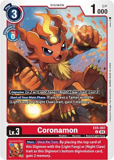 Coronamon (Animal Colosseum) Near Mint - Nick Nack's Full Frontal Attack