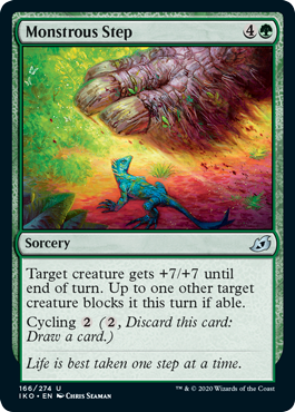 Monstrous Step (Ikoria: Lair of Behemoths) Near Mint - Nick Nack's Full Frontal Attack