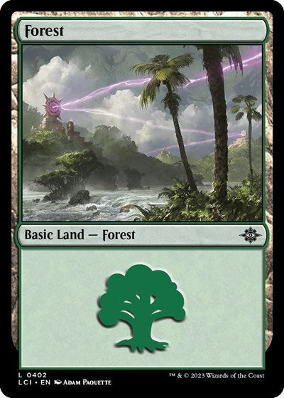 Forest (0402) (The Lost Caverns of Ixalan) Near Mint Foil - Nick Nack's Full Frontal Attack