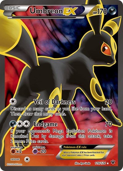 Umbreon EX (Full Art) (XY - Fates Collide) Near Mint Holofoil - Nick Nack's Full Frontal Attack