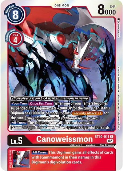 Canoweissmon (Xros Encounter) Near Mint Foil