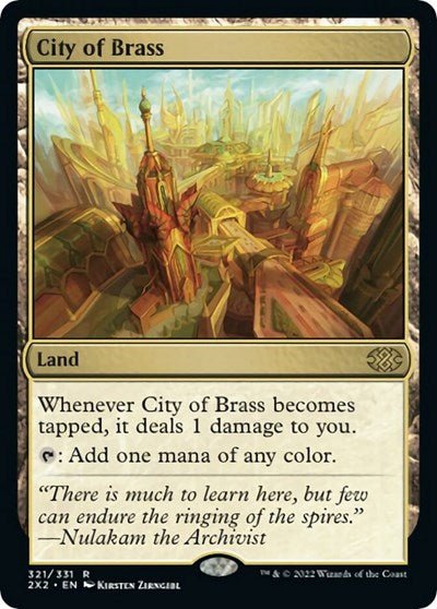 City of Brass (Double Masters 2022) Near Mint - Nick Nack's Full Frontal Attack