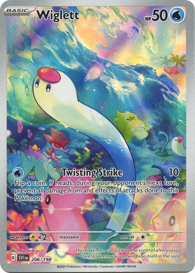 Wiglett - 206 (Scarlet and Violet: Base Set) Near Mint Holofoil - Nick Nack's Full Frontal Attack