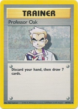 Professor Oak (Base Set) Light Play Unlimited