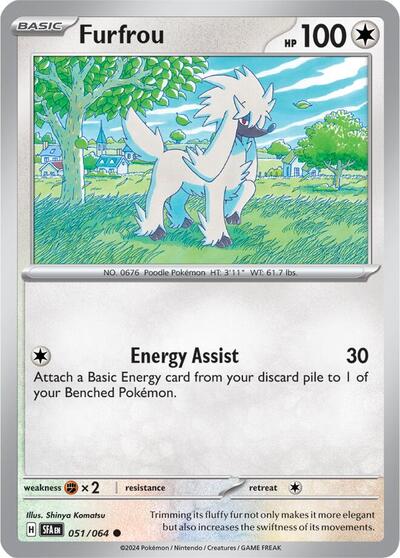 Furfrou (SV: Shrouded Fable) Near Mint Reverse Holofoil - Nick Nack's Full Frontal Attack