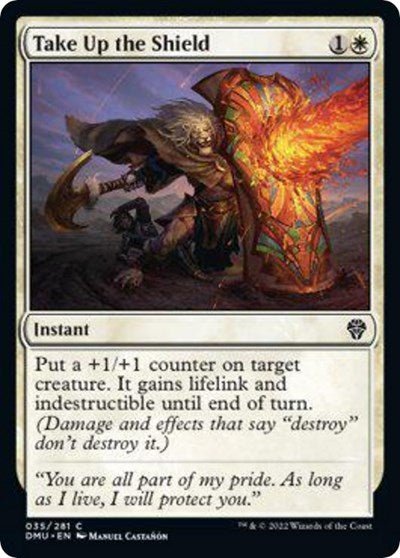 Take Up the Shield (Dominaria United) Near Mint - Nick Nack's Full Frontal Attack