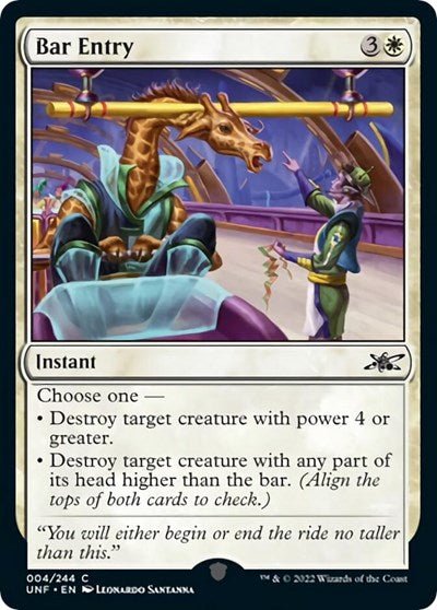 Bar Entry (Unfinity) Near Mint - Nick Nack's Full Frontal Attack