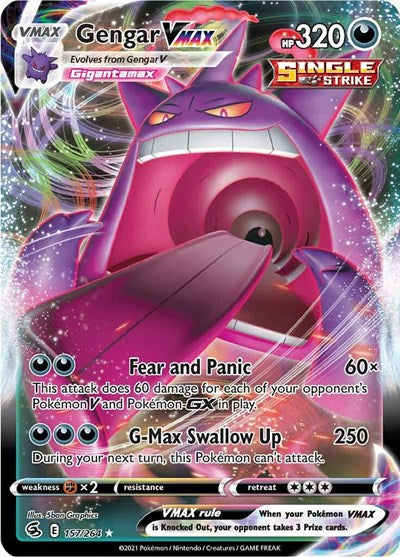 Gengar VMAX (SWSH08: Fusion Strike) Near Mint Holofoil
