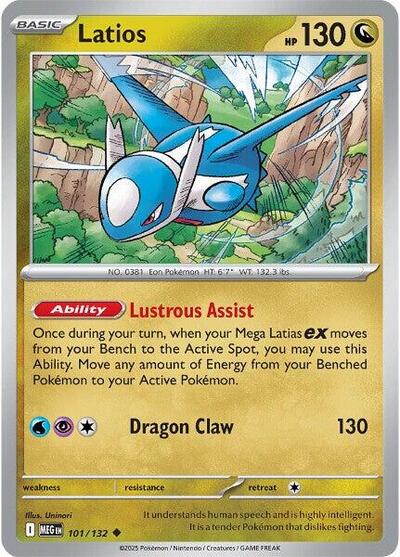 Latios (ME01: Mega Evolution) Near Mint - Nick Nack's Full Frontal Attack